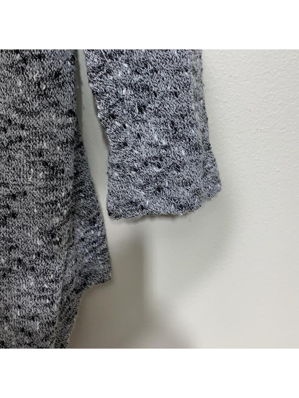 Shannon Ford New York Cardigan Womens XL Grey Marled Open Front Waterfall Knit - Picture 5 of 7